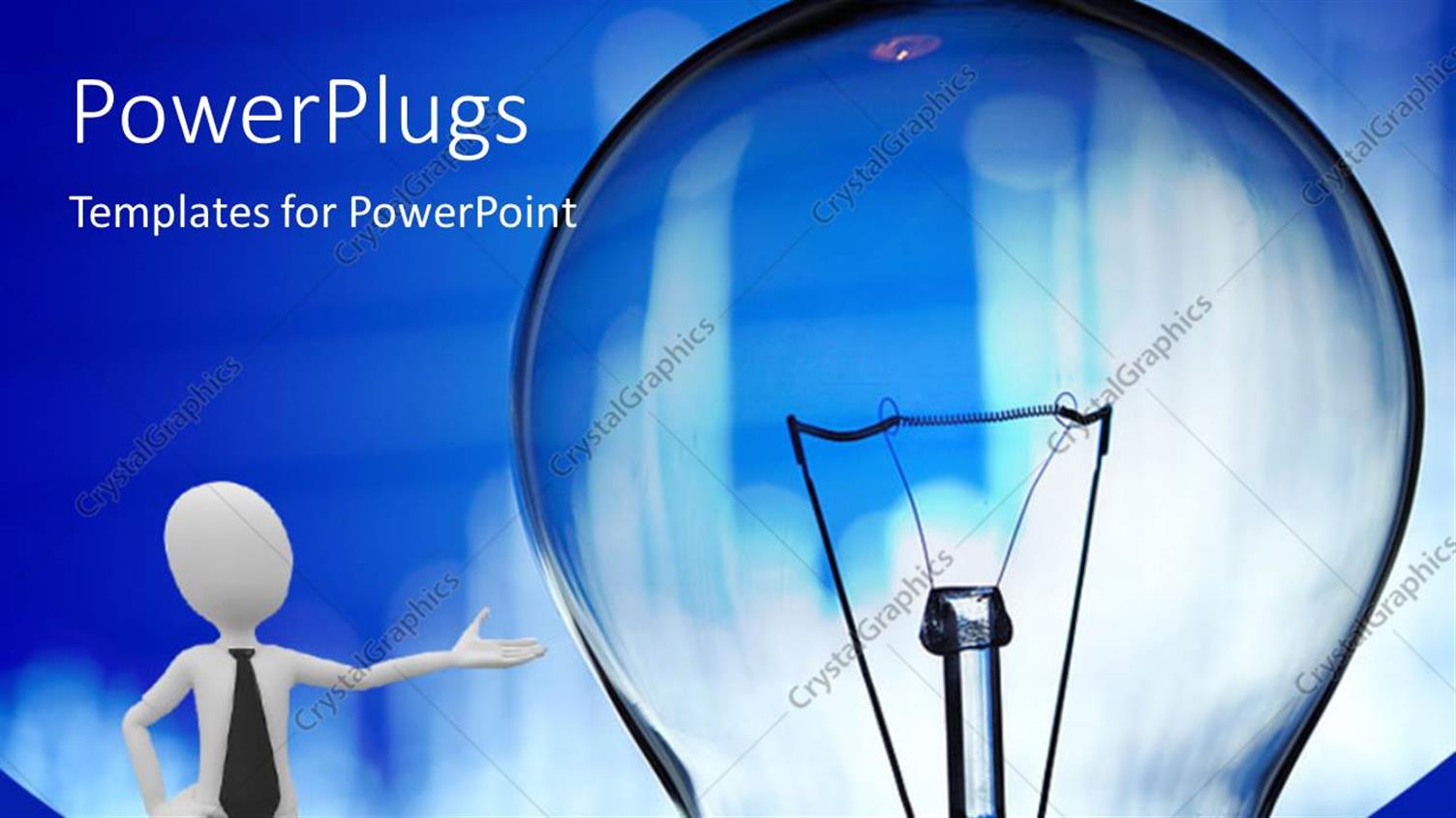 Featuring a Person with a Bulb with Bluish Background