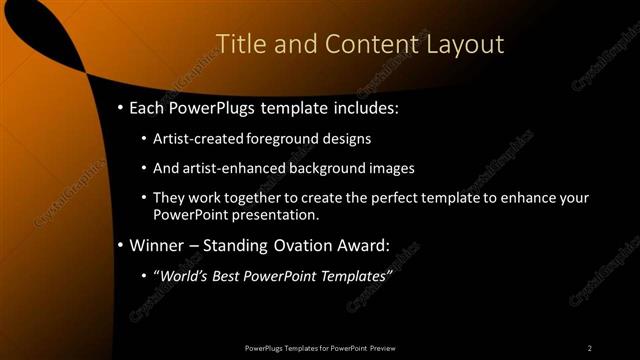 Title and Content presentation slide layout
