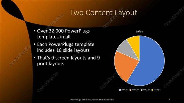 Two Content presentation slide layout