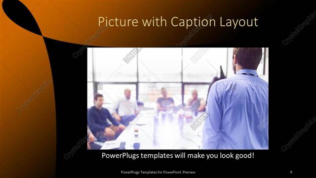 Picture with Caption presentation slide layout
