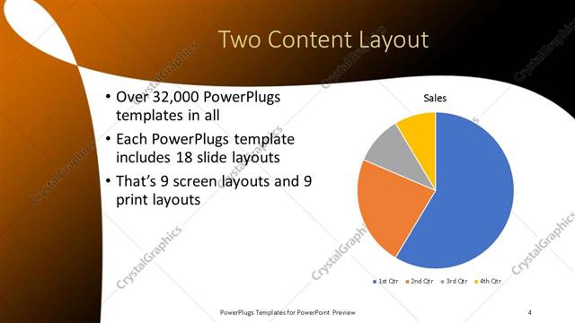 Two Content presentation slide layout