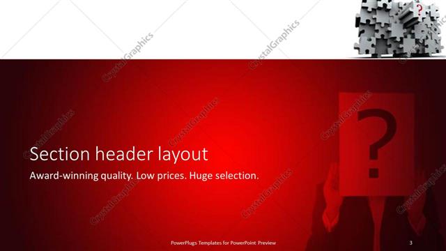 Section Header presentation slide layout