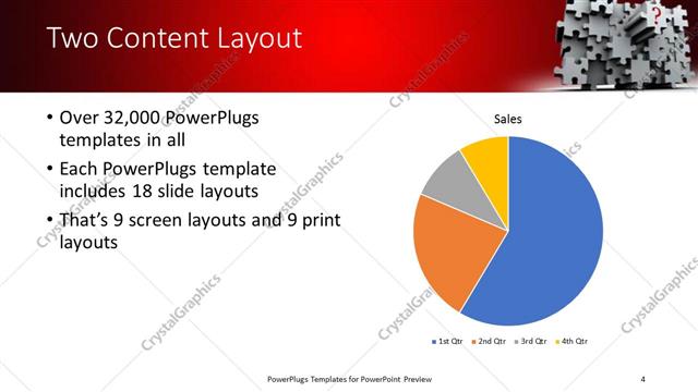 Two Content presentation slide layout