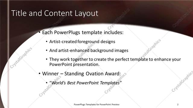 Title and Content presentation slide layout