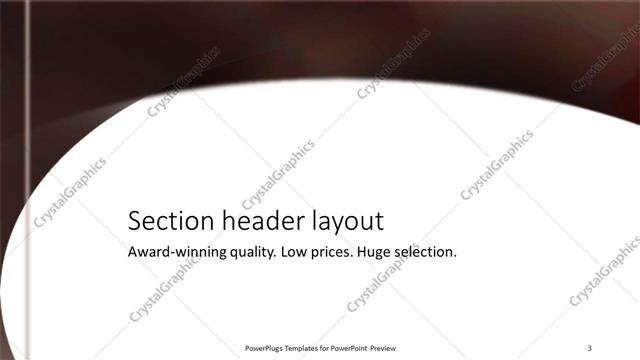 Section Header presentation slide layout