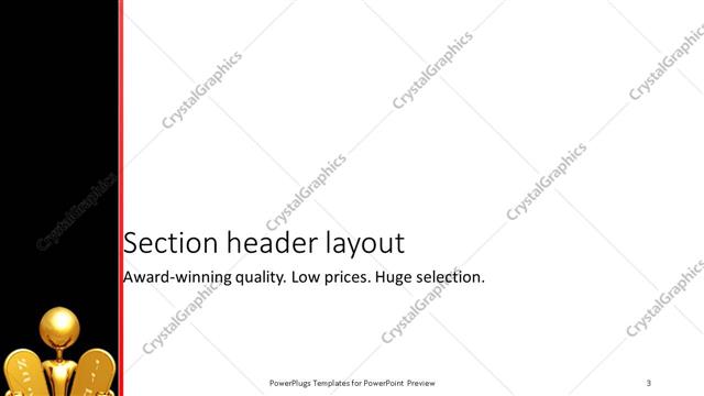 Section Header presentation slide layout