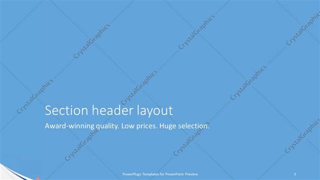 Section Header presentation slide layout