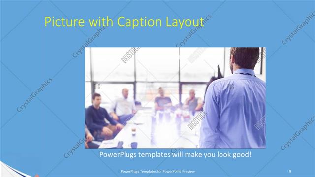 Picture with Caption presentation slide layout