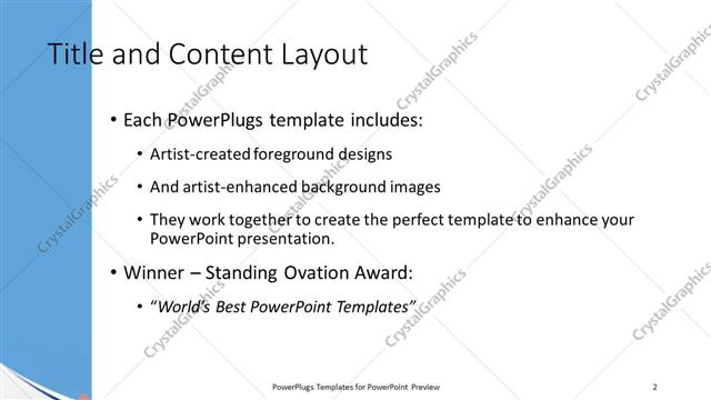 Title and Content presentation slide layout