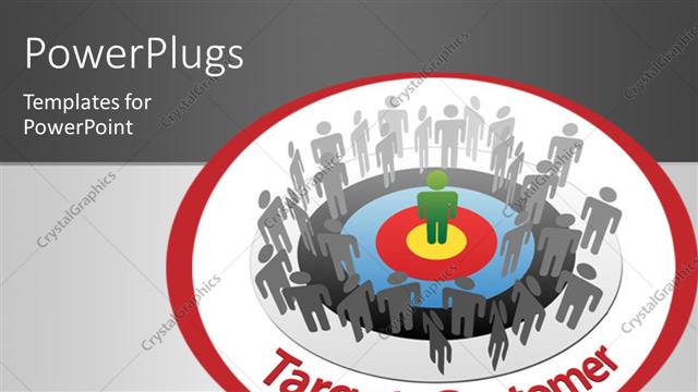  Presentation with target - A person in the centre with a number of people around him