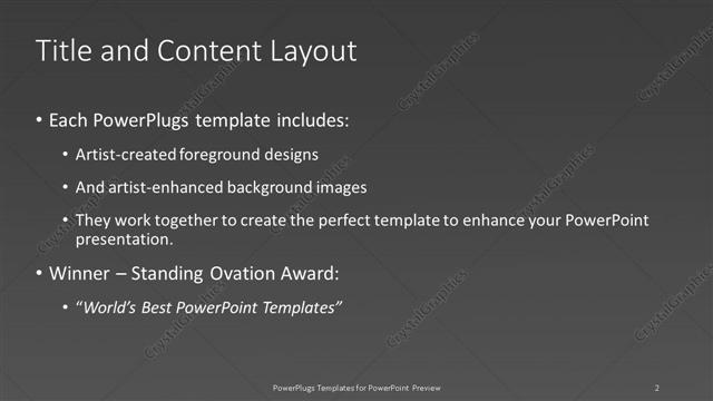 Title and Content presentation slide layout