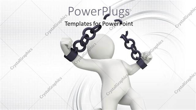  Presentation with white - A person with a chain and white background