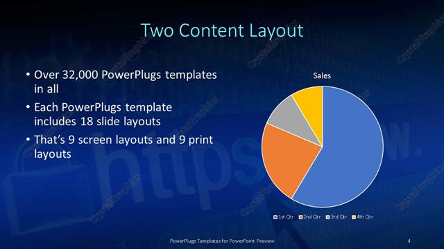 Two Content presentation slide layout