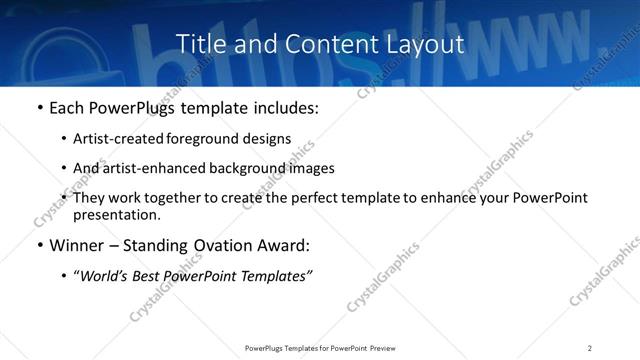 Title and Content presentation slide layout
