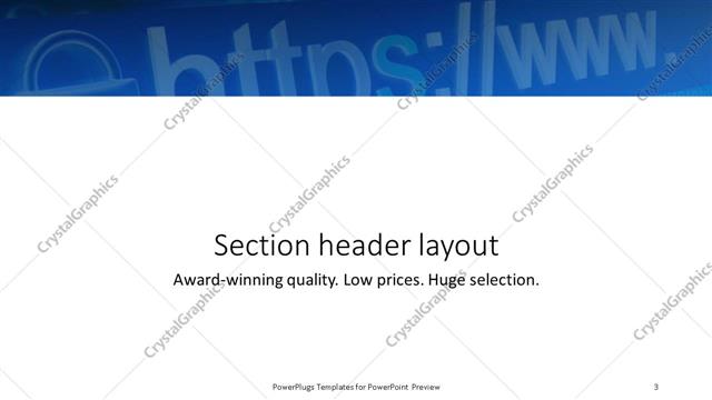 Section Header presentation slide layout