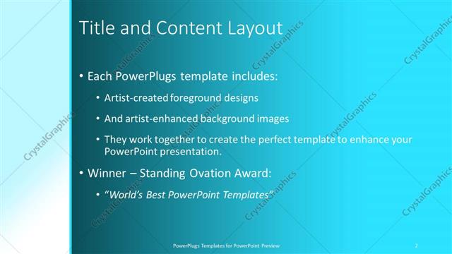 Title and Content presentation slide layout