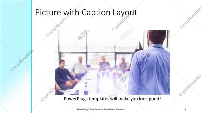 Picture with Caption presentation slide layout