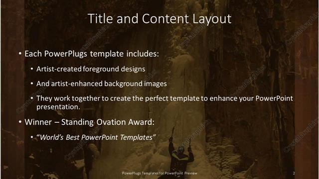 Title and Content presentation slide layout