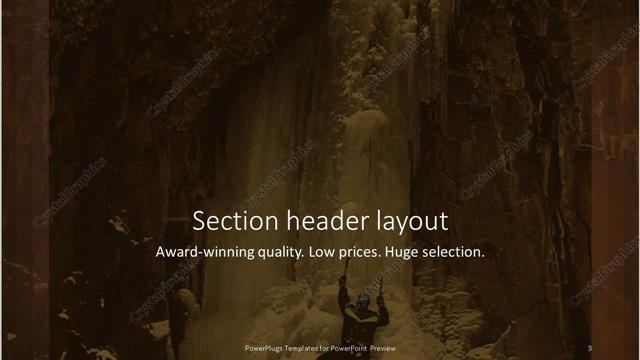 Section Header presentation slide layout