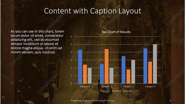 Content with Caption presentation slide layout