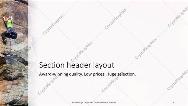 Section Header presentation slide layout
