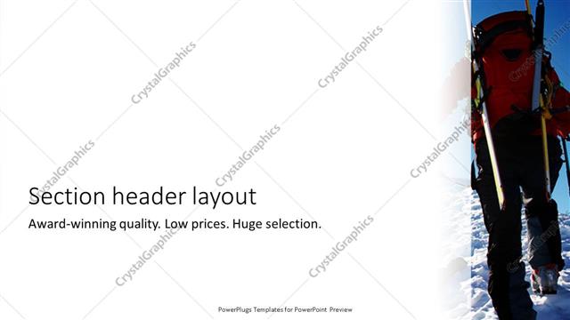 Section Header presentation slide layout