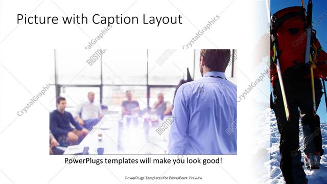 Picture with Caption presentation slide layout