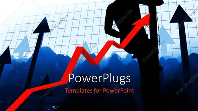  Presentation with climbing - A person climbing with a number of arrows in background