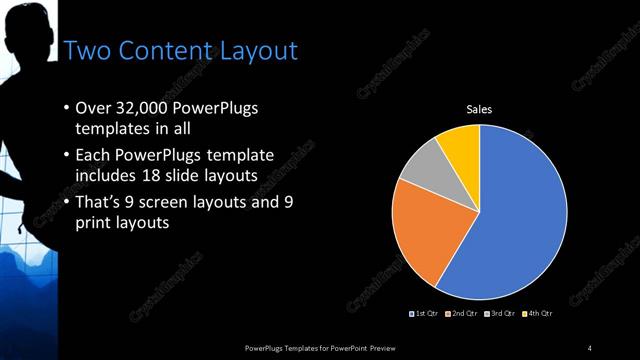Two Content presentation slide layout