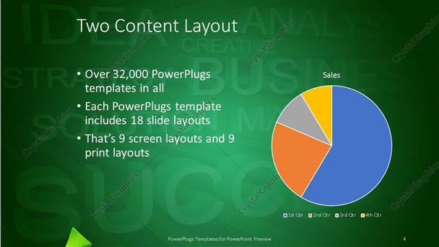 Two Content presentation slide layout