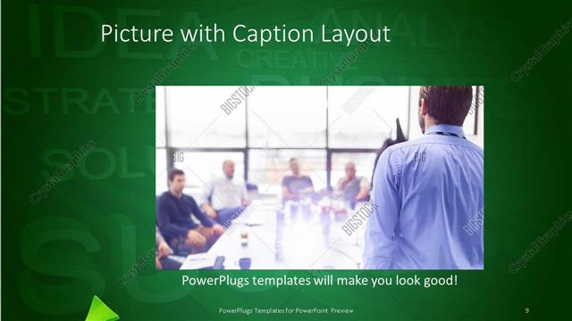 Picture with Caption presentation slide layout