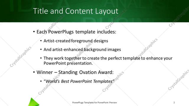 Title and Content presentation slide layout