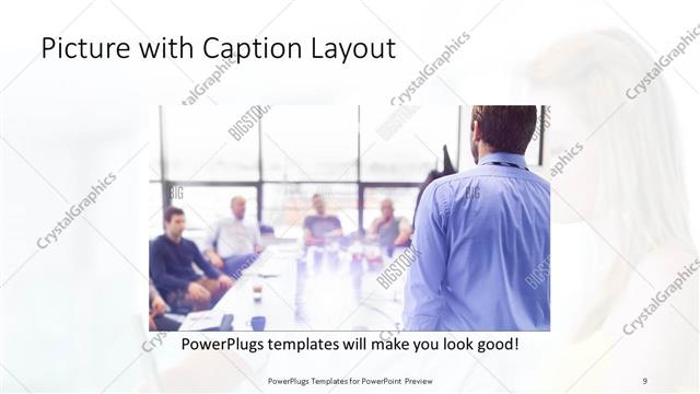 Picture with Caption presentation slide layout