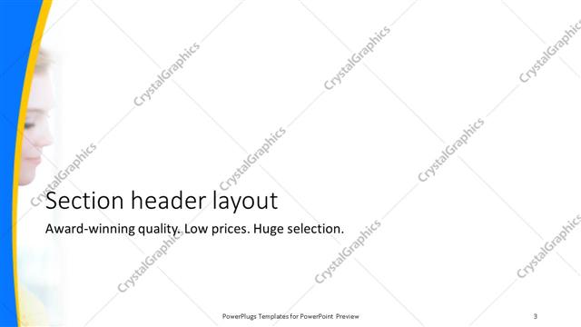 Section Header presentation slide layout