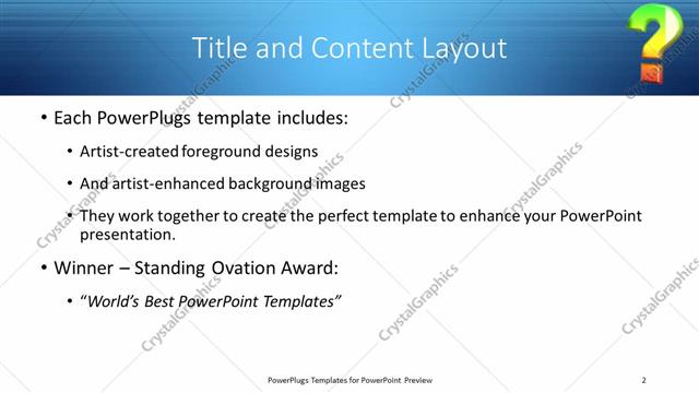 Title and Content presentation slide layout
