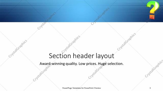 Section Header presentation slide layout