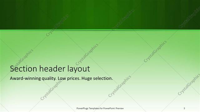 Section Header presentation slide layout