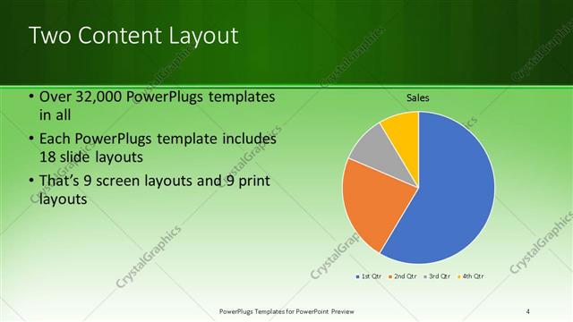 Two Content presentation slide layout