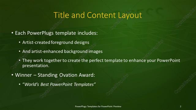 Title and Content presentation slide layout