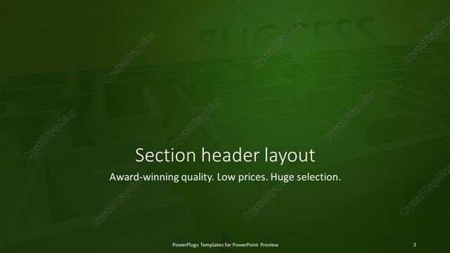 Section Header presentation slide layout