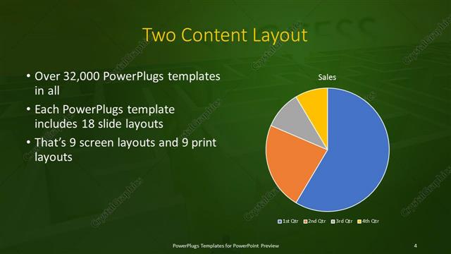 Two Content presentation slide layout