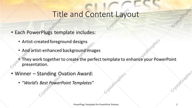 Title and Content presentation slide layout
