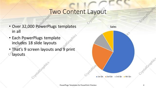 Two Content presentation slide layout
