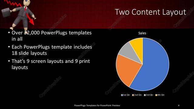 Two Content presentation slide layout