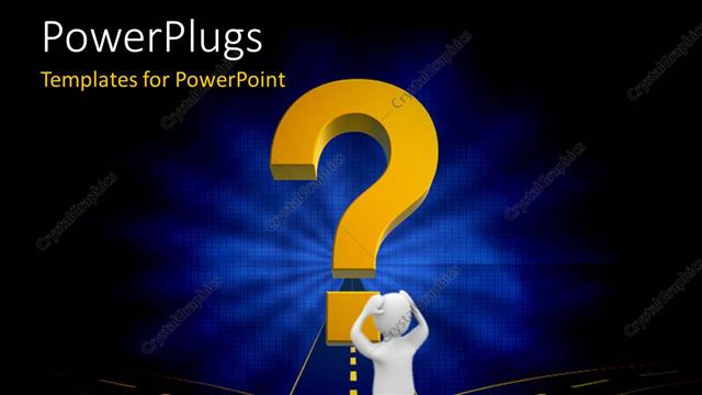  Presentation with now - A person confused with bluish and blackish background