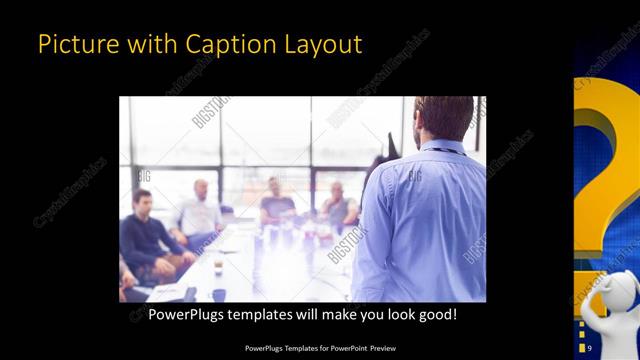 Picture with Caption presentation slide layout