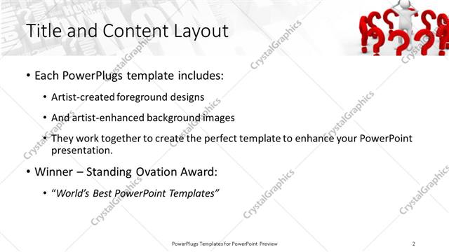 Title and Content presentation slide layout