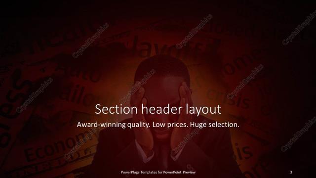 Section Header presentation slide layout