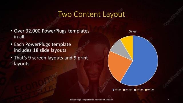 Two Content presentation slide layout