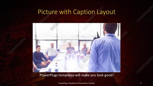 Picture with Caption presentation slide layout
